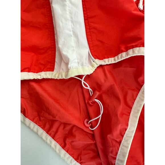 Vintage 1990s Nike Windbreaker Jacket Orange/Red Pullover Logo Size Med - Picture 7 of 12